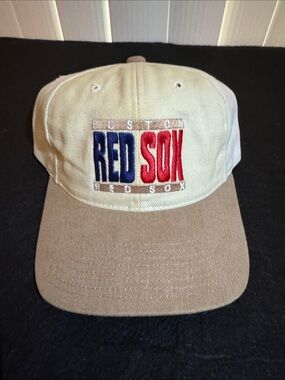 Boston Red Sox Cream & Tan Embroidered Logo Cap